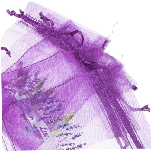 Luxshiny 20 unidades bolsas de lavanda con cordón miniatura 3