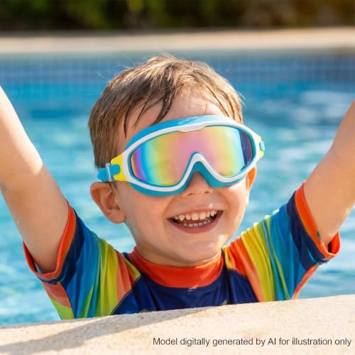 Image of Swim Goggles for Kids 6-12, Wide View Anti-Fog UV Protection No Leaking,Boys Girls Youth Swimming Goggles