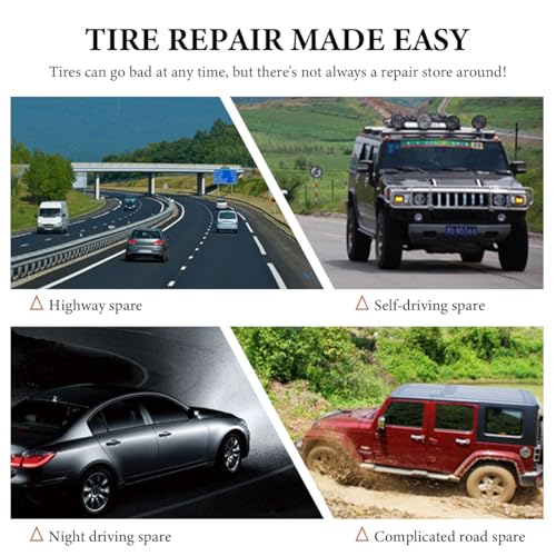 Image of 100PCS Tire Repair Strings, 4 inch x 1 /4 inch Rubber Tire Repair Plugs Self Vulcanizing String Insert, Universal Vehicle Tire Puncture Repair Strips Tubeless Seal for Car Truck Bike