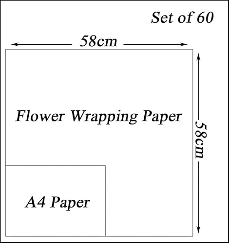 Miniatura 2 de DecorGarden 60 hojas de papel de regalo de flores frescas, papel de regalo de ramo de flores impermeables, manualidades, embalaje de regalo, 22.8 x
