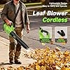 Leaf Blower Cordless, 650CFM Electric Leaf Blowers with 2 x 5.2Ah Batteries and Charger, 3 Speed Modes, 1 x Adjustable Shoulder Strap, Powerful Blowers for Lawn Care, Patio, Dust, Blowing Leaves #4