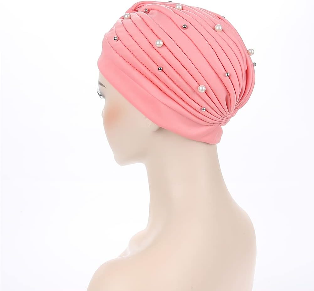 Turban Hats for Women Beaded Pre Tied Knot Hats Chemo Beanies Headwrap caps for Cancer Hair Cover - Image 4