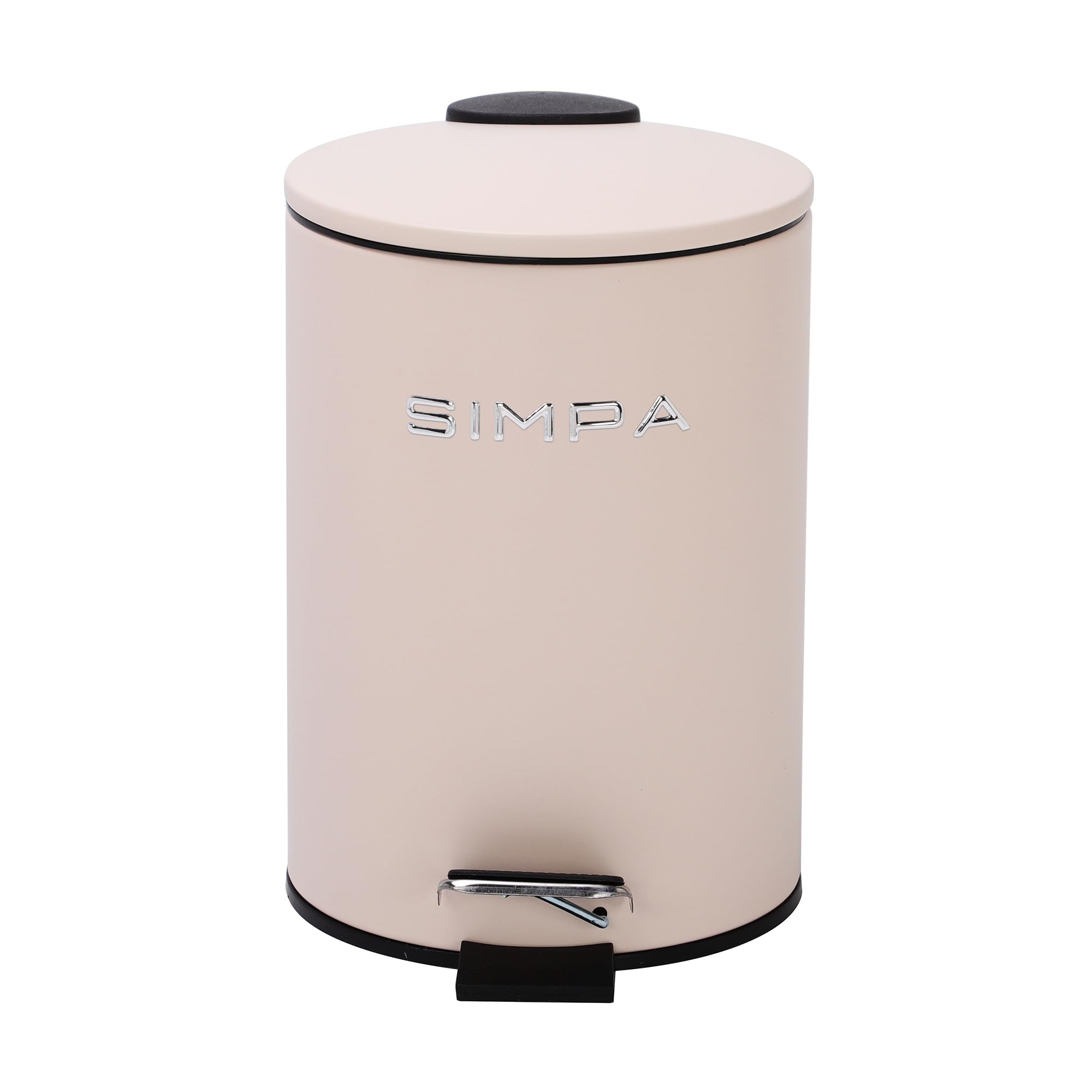 simpa 3L 3 Litre Matt Cream Slim Soft-Closing Pedal Dustbin. โ image 1