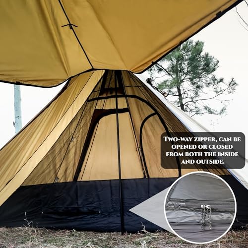 Carpa Interior Mesh para 2 Personas con Piso 3000mm para Tipi miniatura 4