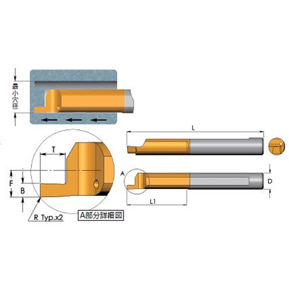Amazon.co.jp: Carmex MFRバー 端面溝入れ MFR5B1.0L22BMK 1個入 : DIY
