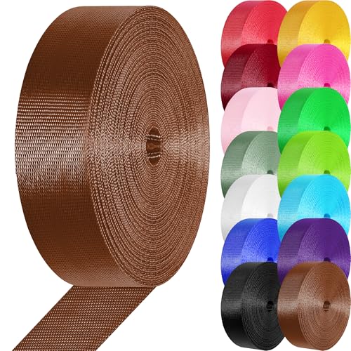 Image of Nylon Webbing 1 inch 1.5 inch Nylon Strap Webbing Straps, 3.3 10 25 50 Yards Webbing Strapping for Bags /Lawn Chair /Climbing Outdoors Crafting DIY Gear Repair