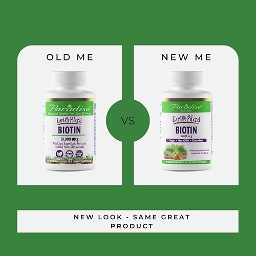 Miniatura 4 de Paradise Herbs Earth's Blend - Suplemento de biotina, salud para todo el cuerpo, vegano, sin OMG, sin gluten, 90 cápsulas vegetarianas