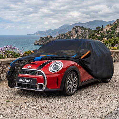 Image of Custom Fit Car Cover for MINI Cooper /Cooper S /Hardtop 2-Door F56 R56 R50 R53 (2002-2026), Upgraded Waterproof All Weather Outdoor Auto Cover with Driver Door Zipper & Mirror Pockets
