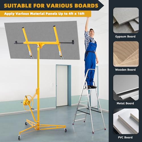 Drywall Lift 11FT, 150LBS Heavy Duty Sheetrock Lift, Drywall Lift Panel