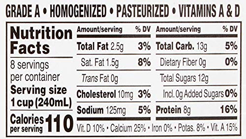 Amazon Brand - Happy Belly 1% Low Fat Milk, Half Gallon, 64 Ounces