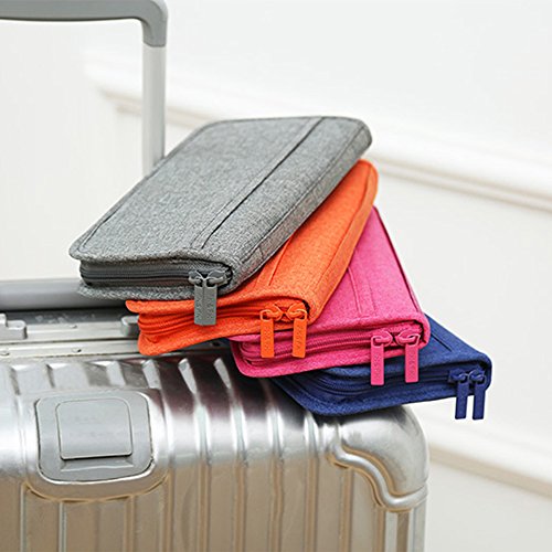 Portador de passaporte, Andoer Travel Wallet Family Passport Organizador de cartão de crédito Estojo