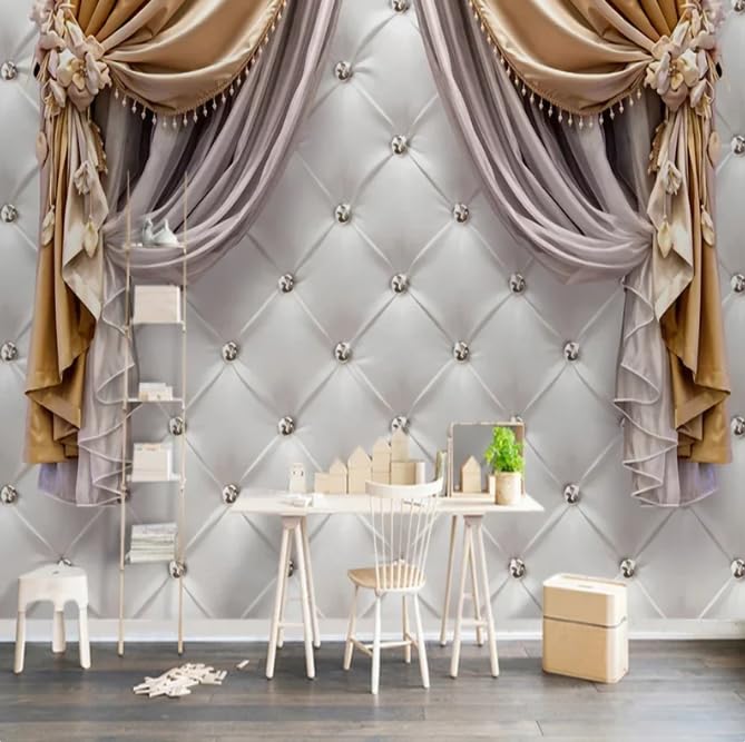 Papier peint grand format 3D style européen salon TV chambre fond mural moderne 400x280