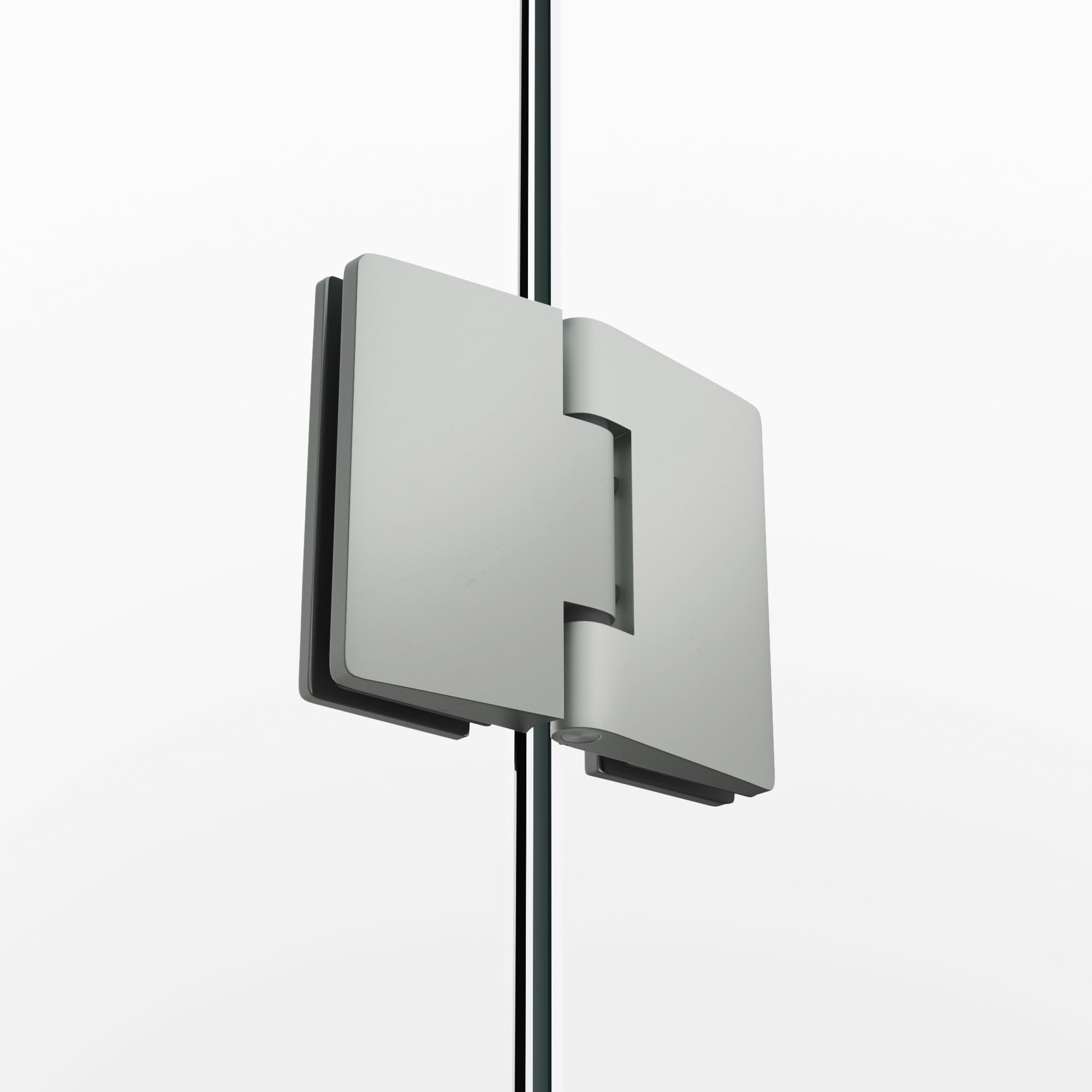 GME - Mampara Ducha Frontal 1 Puerta Fija + 1 Corredera 90cm Níquel | Mampara de Cristal con Perfilería de Aluminio y 195cm de Altura | Cristal Templado 6mm Antical Y Cierre Magnético