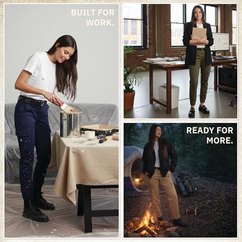 Image of Dickies Womens High Rise Cotton Twill Cargo Joggers Elastic Ankle