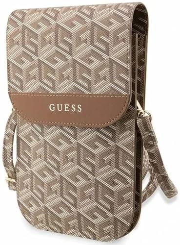 Guess GCube Sac à bandoulière universel pour téléphone portable Marron, marron