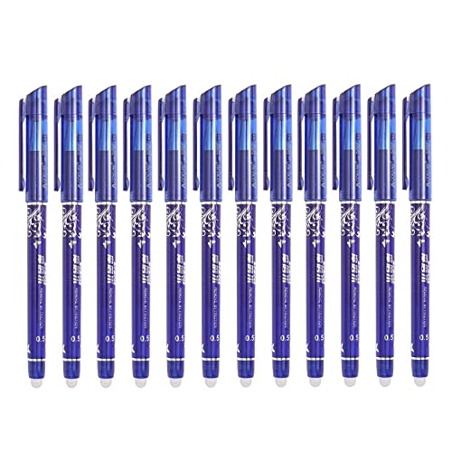 12 bolígrafos borrables de gel 0.5mm azul