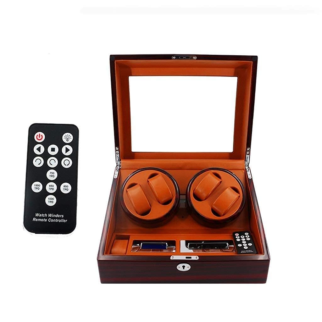 FENOKD Watch Winder for Automatic Watches Watch Winder Remote Control Automatic Watch Winder Boxes Revolving Mechanical Watch Rotating Watch Stand 4+2 Storag