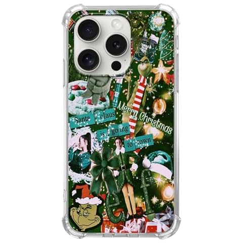 RYEDORP Green Christmas Phone Case for iPhone 16 Pro Max Cover
