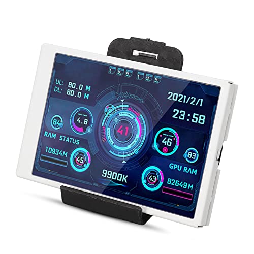 Image of Yunseity Computer Temp Monitor, AIDA64 PC CPU Hard Disk Real Time Data Monitor, 3.5 Inch USB Mini Screen PC Sensor Panel Display with USB Type C Port (White)