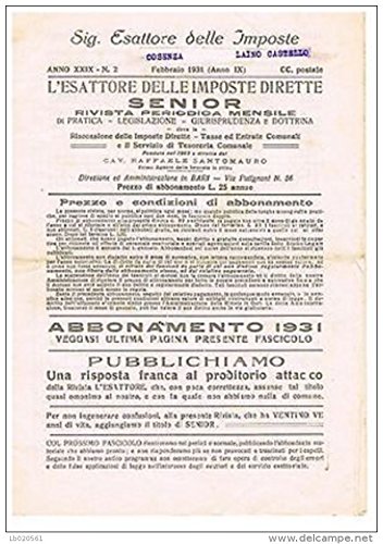 L'ESATTORE DELLE IMPOSTE DIRETTE. Rivista