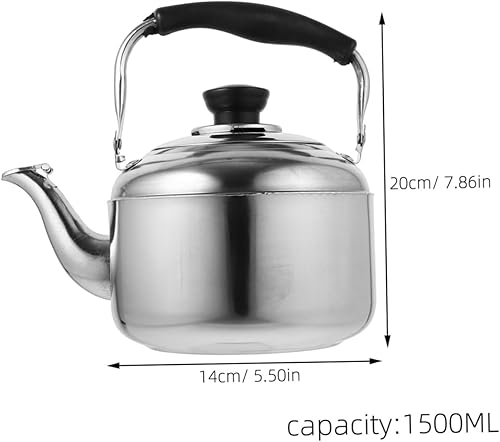 Miniatura 3 de Botella de agua de acero inoxidable para estufa, tetera de acero inoxidable, tetera de acero inoxidable, tetera silbante, tetera, caldera de agua