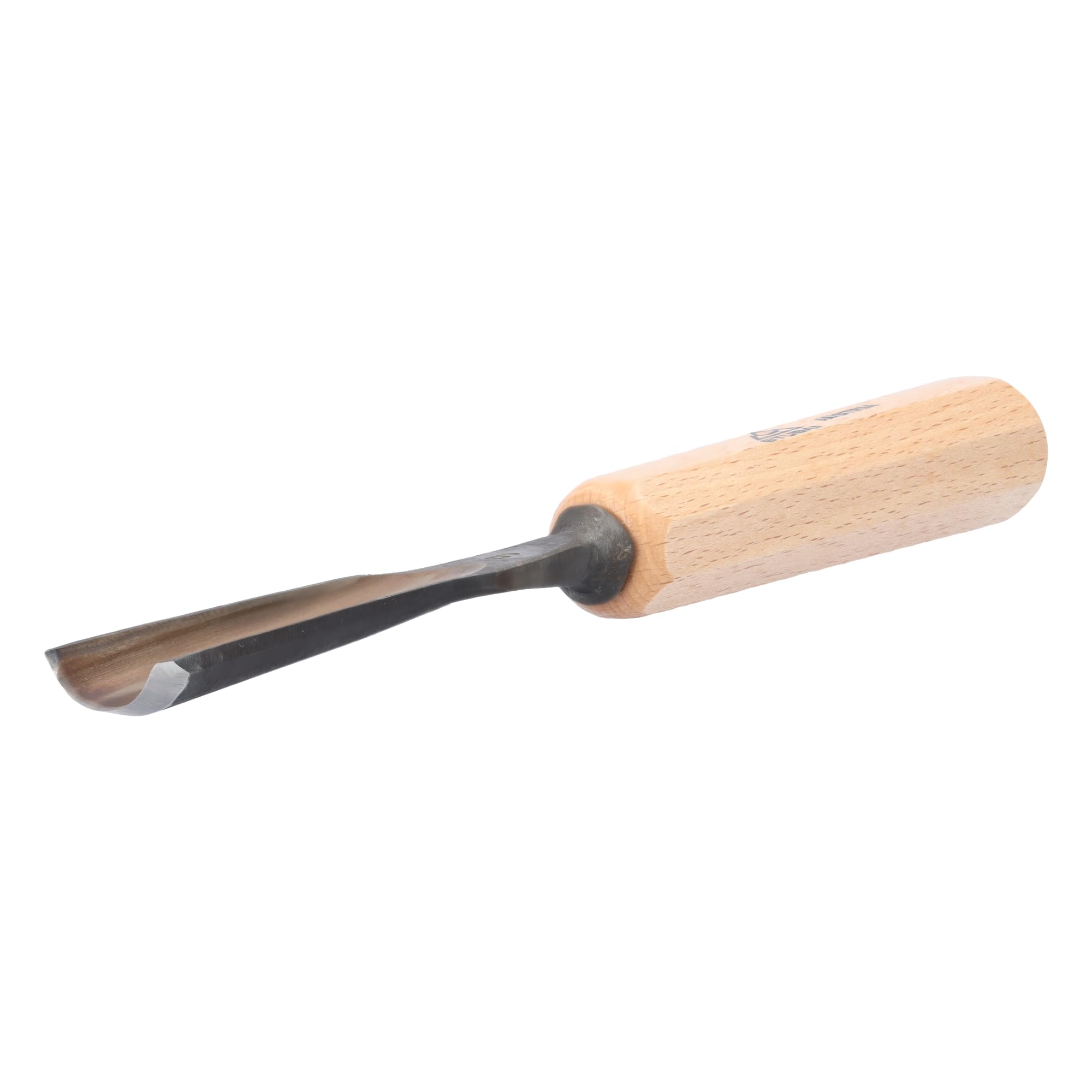 Stubai 520920 typ 9 z drewnianym uchwytem, dłuto do rzeźbienia w drewnie, złoty/beżowy, 20 mm