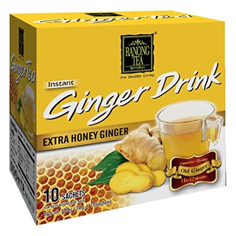 Ranong Tea Mature Ginger Drink Honey 10 Sachets 100 g Cover