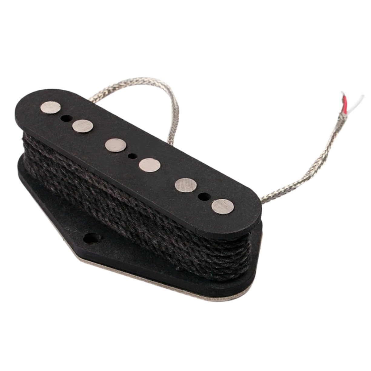 Pickup Ponte per Chitarra Elettrica Nero Gma02 Alnico 5 | 5 Magneti, Coperture per Pickup al Manico Incluse, Stile Vintage, per Basso e Strumenti Elettrici