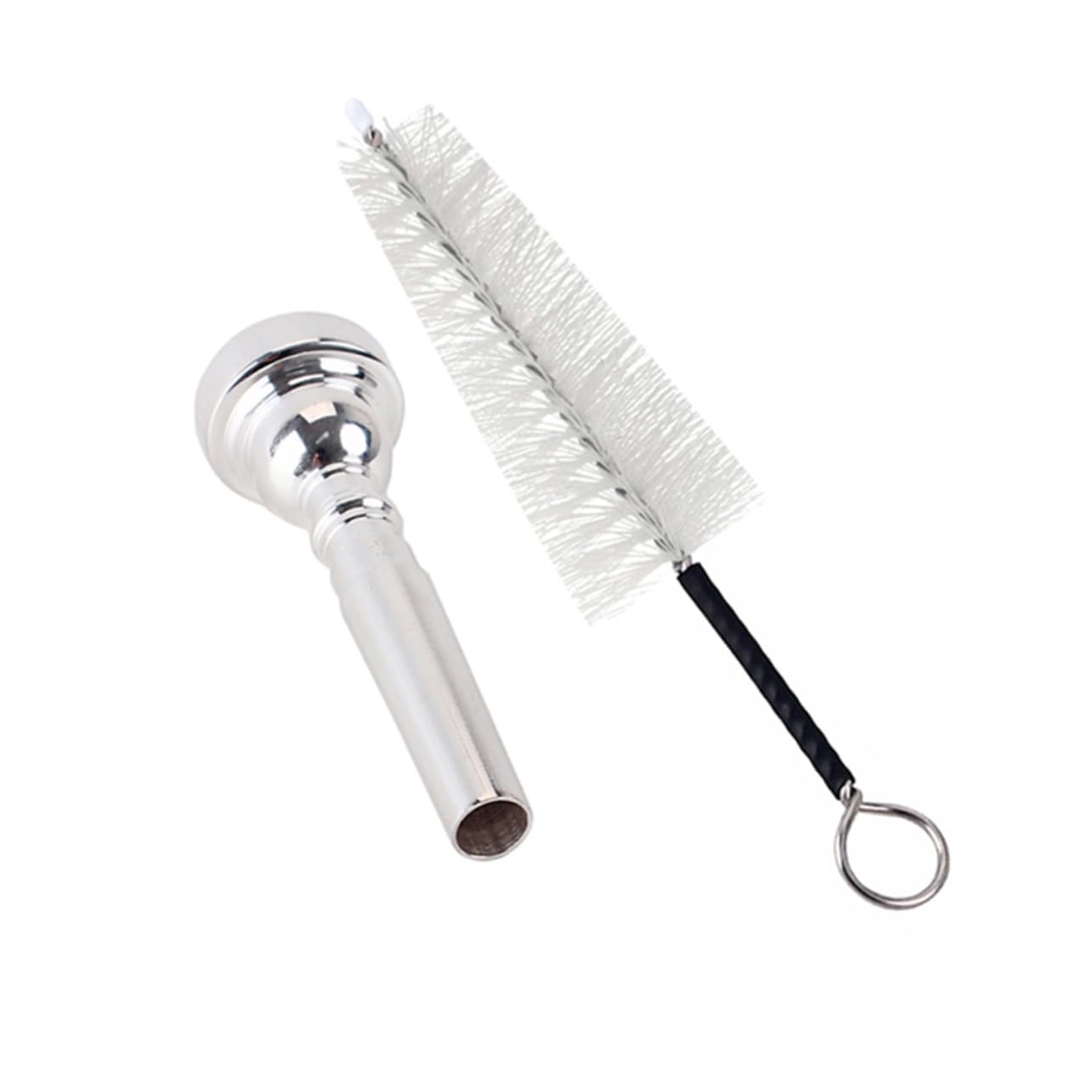 BESTonZON 2pezzi Mouthpiece Per Tromba Metallo Placcato Argento Pulizia Per Design Forma Proiettile Per Professionisti e Principianti Suono e