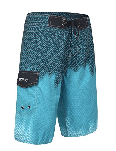 Nonwe Men's Swim Trunks Quick Dry Wave Pattern with Mesh Lining Board Shorts2