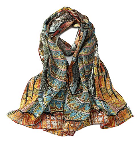 Long Crepe Silk Scarf Classic Art Print