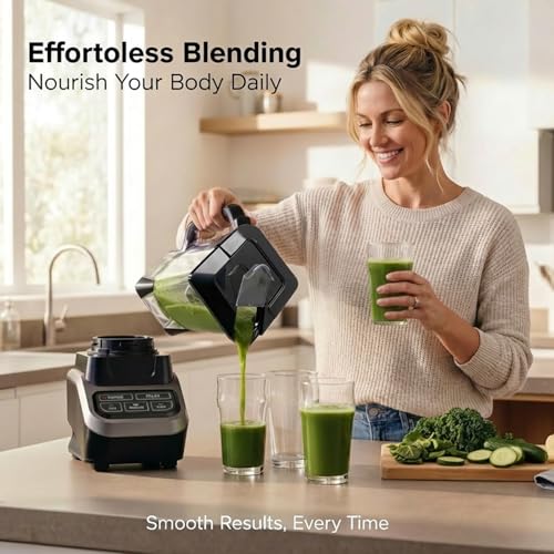 Image of Ninja Blender Replacement Parts - 72oz Pitcher with Locking Lid, Vaso de Licuadora Ninja Blenders Cups Compatible with BL610, BL610BRN, BL610C, BL710WM, CO610B, CO650B, CT610 ect. (BL610 BL710 series)