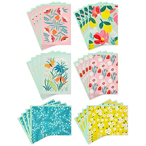 Cartes vierges fleurs vintage Hallmark : l'assortiment de 24 cartes pour ne manquer aucune fête