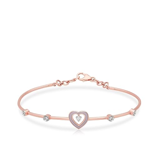 18 KT (750) Rose gold Heart to Heart Chain Bracelet Valentine's day collection for women