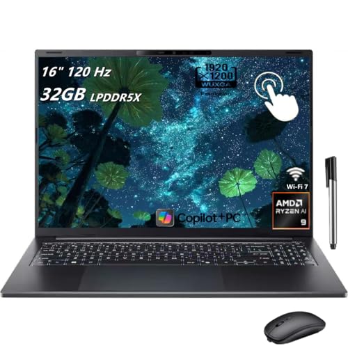 Image of Acer Swift Go 16 AI Copilot+PC Laptop, 16 inch WUXGA 120Hz Touchscreen, AMD Ryzen AI 9 465 (10-core, Up to 50 Tops), 32GB RAM, 2TB SSD, Windows 11, Wi-Fi 7,Backlit KB, Black, TWE Accessories