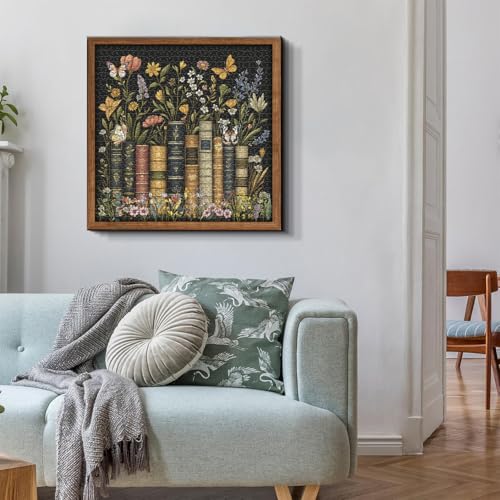 wildflowers puzzles for adults 1000 pieces pickforu wildflower pages jigsaw puzzle vintage book puzzles for book lover plant floral flowers puzzle as home decor