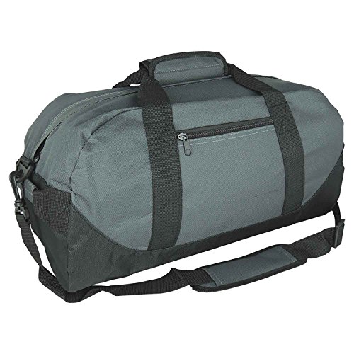 iEquip Duffle Bag, Gym Bag, Heavy Duty Travel Bag Sports Bag Two Tone (Gray - medium (18
