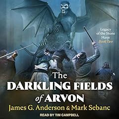 Diseño de la portada del título The Darkling Fields of Arvon