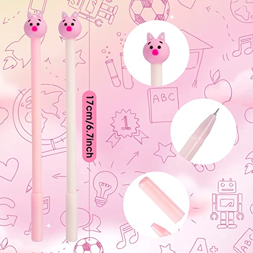 Gootrades 8 Pack Cute Pig Writing Gel Ink Pen For Office School Student,0.38 Mm Tip #TOP2
