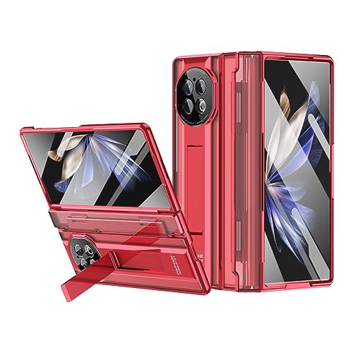 Coque pour VIVO X Fold 2 design élégant et transparent finition rouge