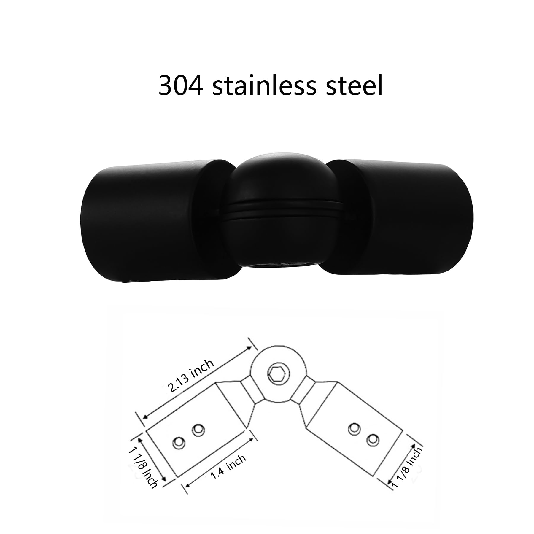 Conector de barra de cortina de esquina de ventana de 1 1/8 pulgadas, extensor de codo articulado ajustable de 2,8 cm para barra de cortinas de ventana salediza o barras de persianas de cortina de