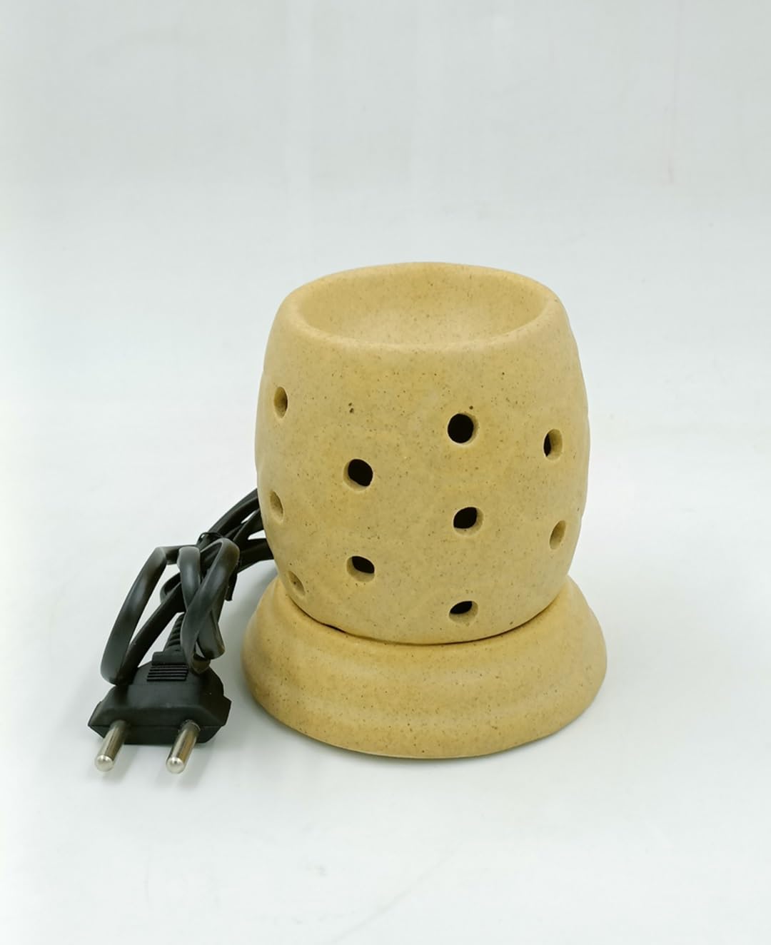 PROSPERRO LUMO by Parkash Candles Ceramic Electric Aroma Diffuser Oil Burner I Aroma Burner Oil Diffuser I Oil Warmer Lamp Round Shape for Home Fragrance (Beige)