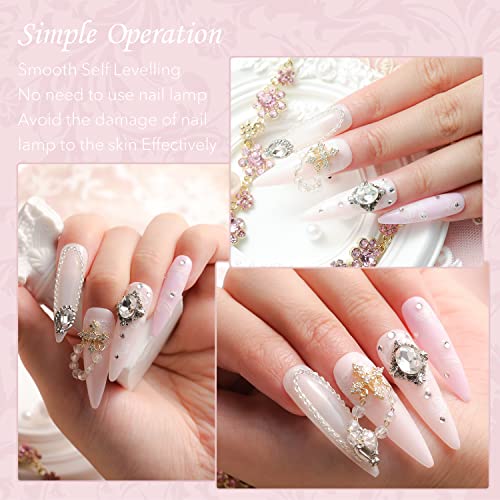 Aokitec Thin Pink Acrylic Powder Set For Nails, Professional Acrylic Nail Powder,Lasting Acrylic Powder For Extension French Nail Art, Acrylic Nail Supplies Sets For Nails Beginners Or Salon (0.35 Oz) #TOP3