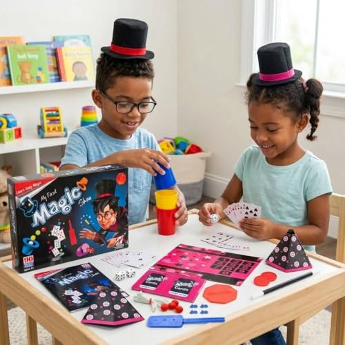 Image of DZLING 70 Tricks Magic Kit for Kids - Learn the Art of Magic with Cups, Cards, Rope & Wand | Beginner Magic Set | Educational Magic Toy | Magic Game Set for Boys & Girls 8+ Years (Magic 90)