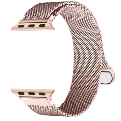 ORRLBB Kompatibel mit Apple Watch Armband Series 11 10 9 8 7 6 5 4 Ultra SE 3 2 1 Damen Herren, Magnetische Metall Edelstahl Armbänder für iWatch 49mm 46mm 45mm 44mm 42mm 41mm 40mm 38mm