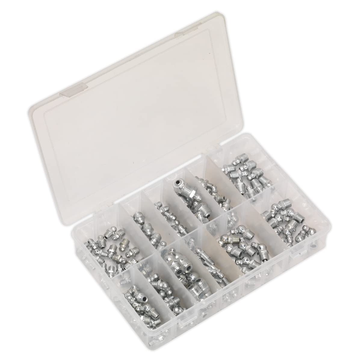 Sealey 130 Piece Grease Nipple Assortment Metric Bsp And Unf