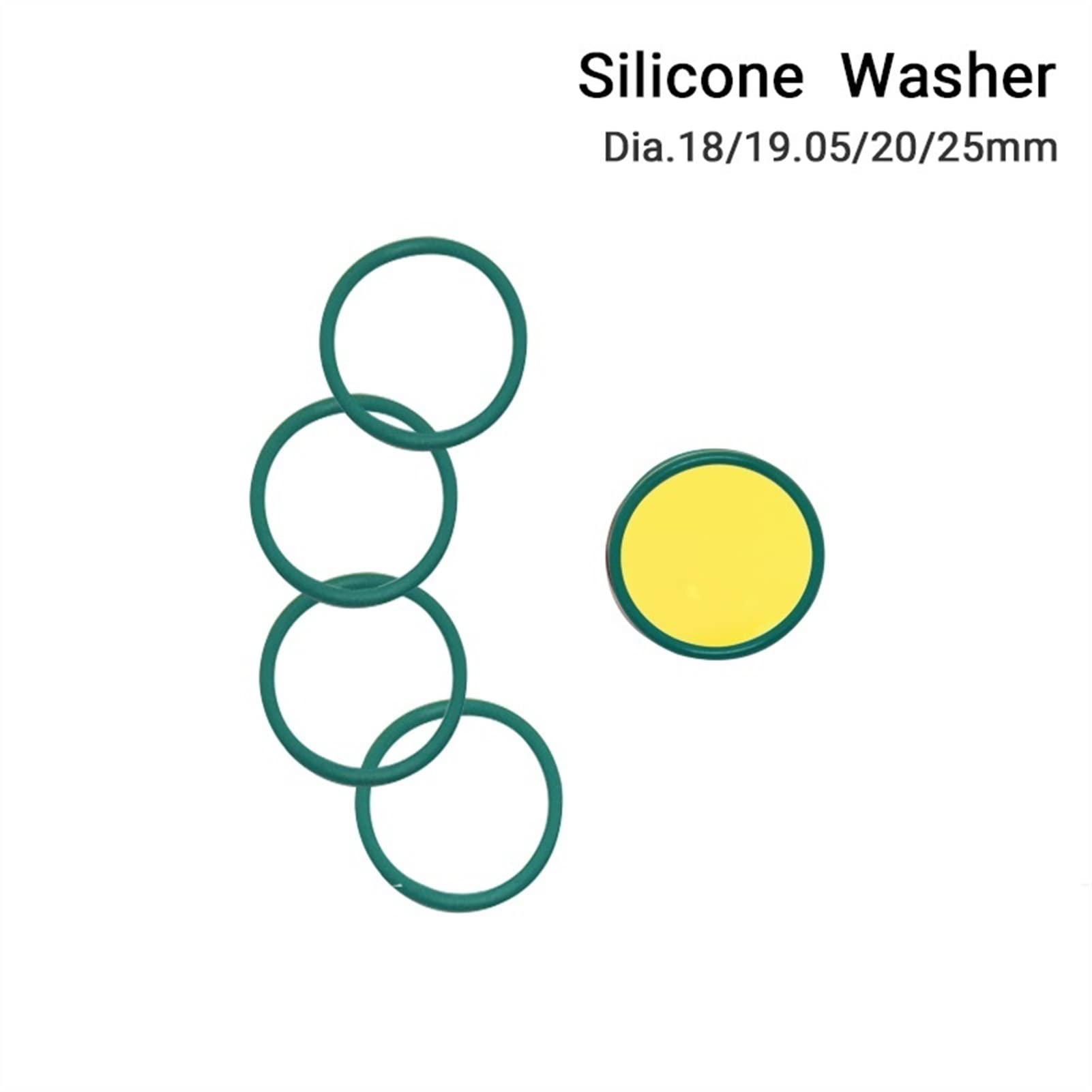 5Pcs/Lot Silicone Washer Laser Engraver 18mm 19.05mm 20mm 25mm for Protect CO2 Laser Lens(18mm)
