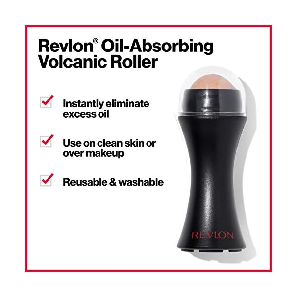 REVLON-Oil-Absorbing-Volcanic-Face-Roller-Reusable-Facial-Skincare-Tool-for-At-Home-or-On-the-Go-Mini-Massage Revlon Oil-Absorbing Face Roller, Skincare Stocking Stuffers, Beauty Gift, Oily Skin Control, Volcanic Reusable Facial Skincare Tool, 1 Count