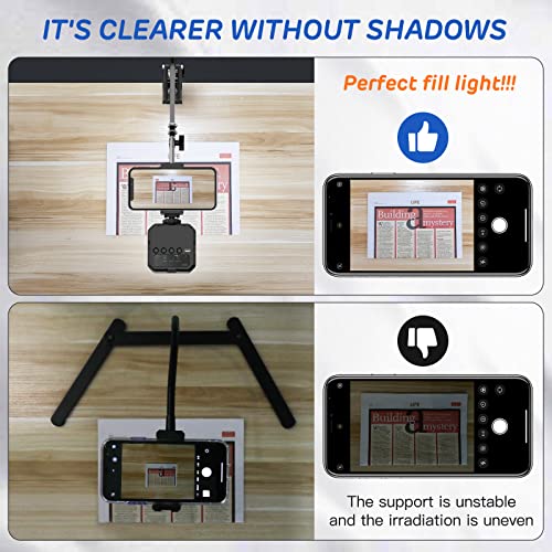 image for LJINGE Overhead Phone Mount, Articulating Arm Cell Phone Holder with L