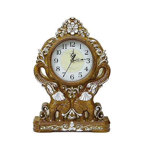Desk Clocks Clock Decoration Living Room Table Clock Desktop Desktop Pendulum Clock Bedroom Mute Home Desk Clock Decorate Table Clock (Color : B)